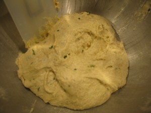 dough in mixer