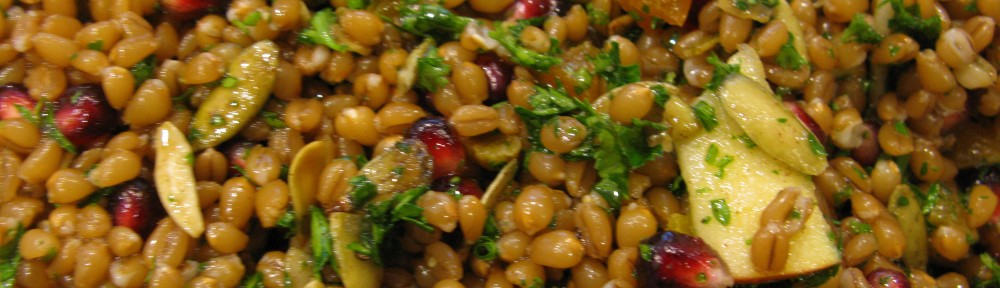 harvest wheat berry salad