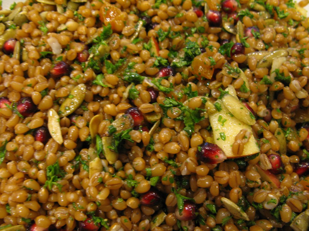 harvest wheat berry salad