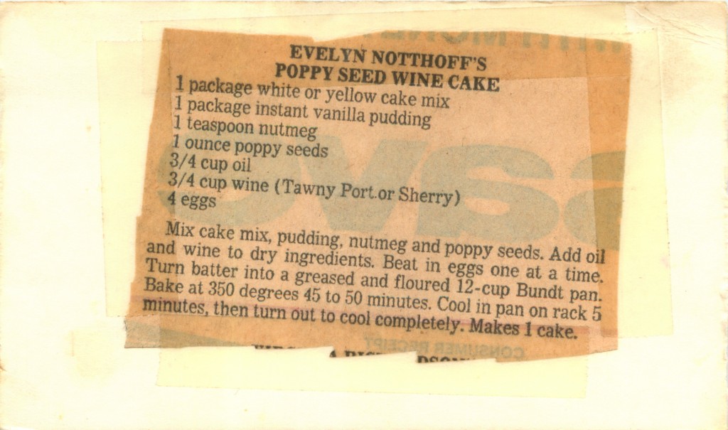 poppy seed wine cake
